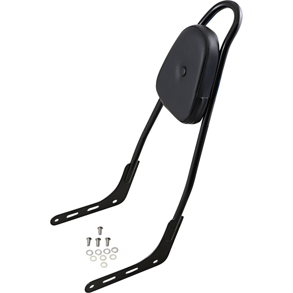 MOTHERWELL 1501-0682 156T18-GB-SK-WP One-Piece Sissy Bar gloss black - skull - with pad