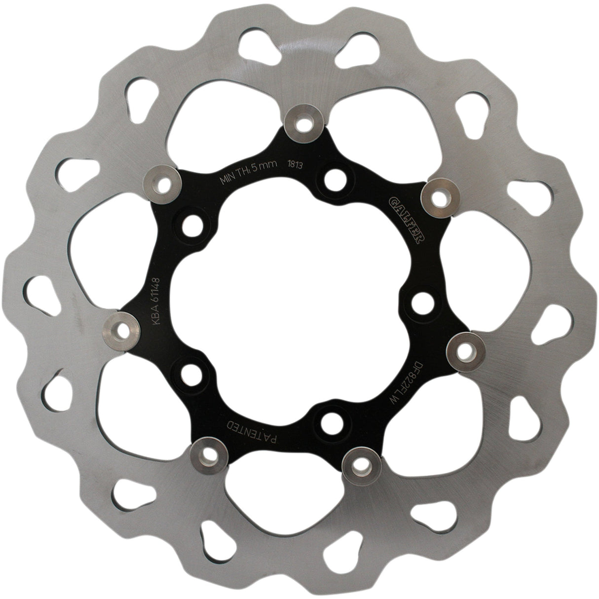 Galfer Brake Rotors Rear Black Carrier - DF822FLW For Harley Sportster 2006-2012