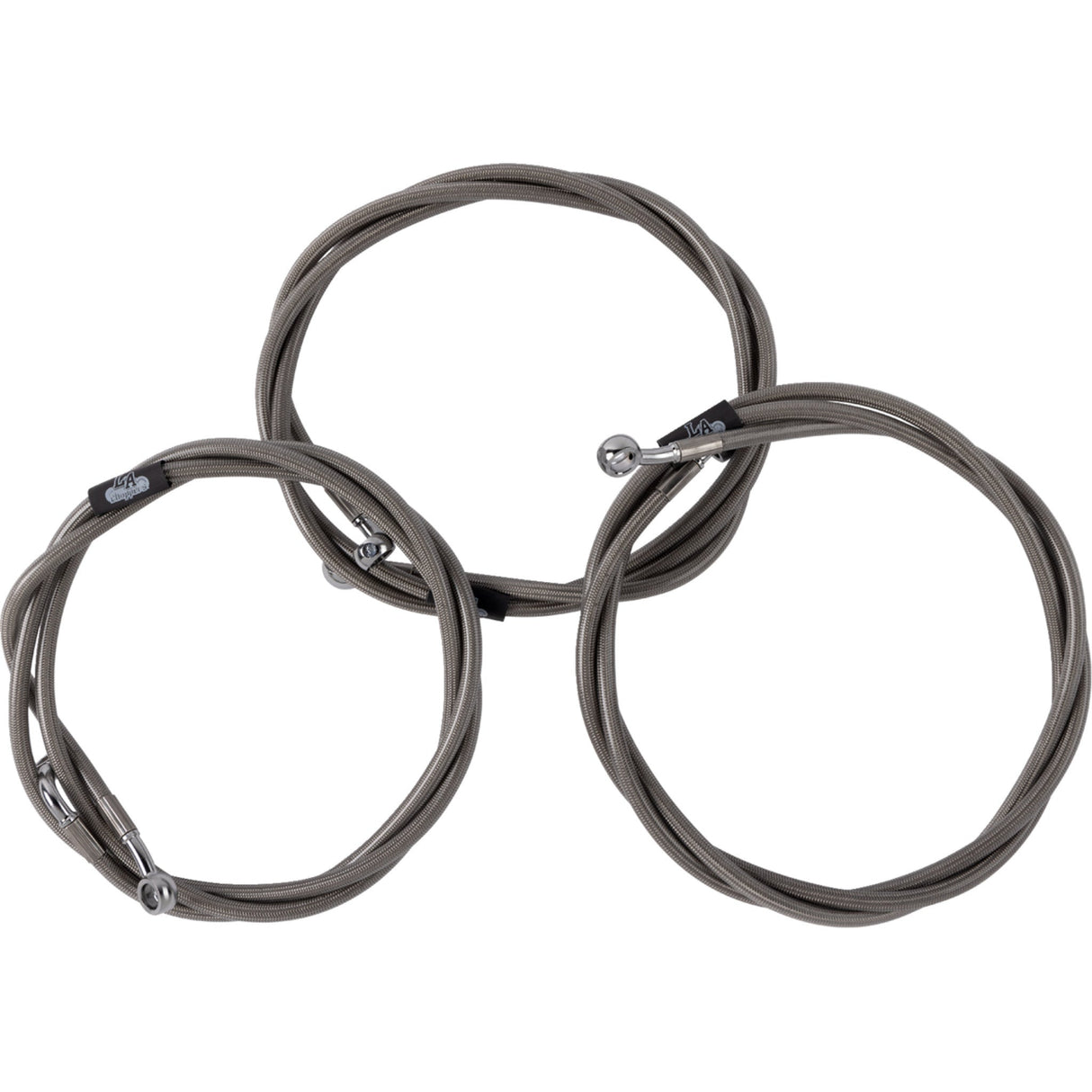 LA Choppers Brake Line Kit Chrome - LA-8059B13 For Harley Touring 2023-2026