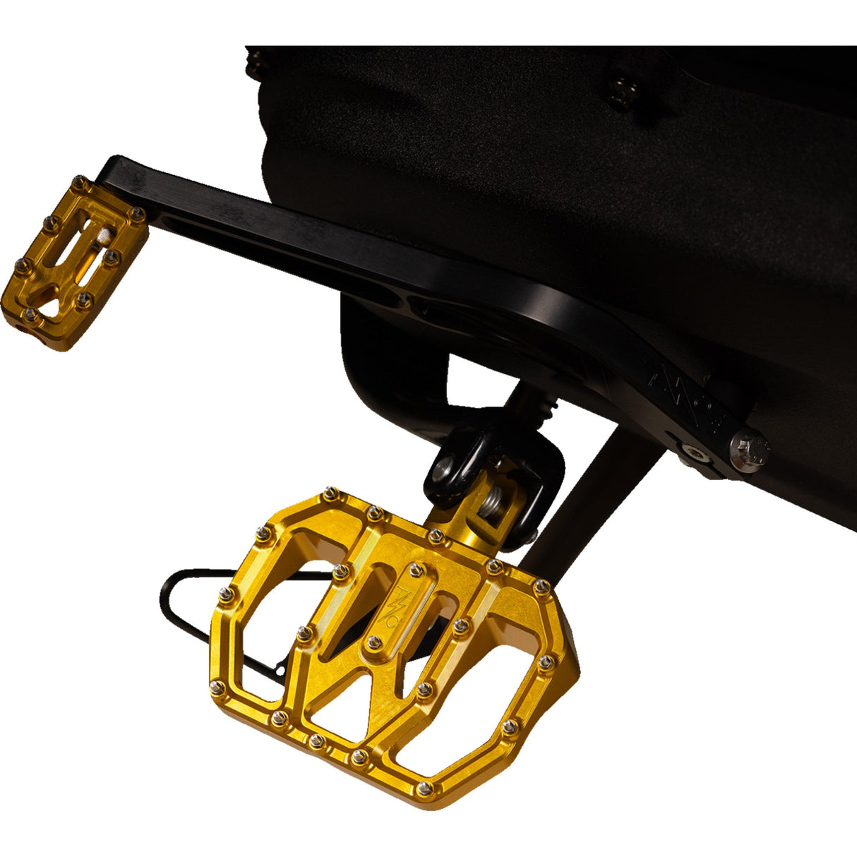 Thrashin Supply CO. Mini Aggressor Floorboards Gold Rear - TSC-2031-5-D For Harley Motorcycles 1972-2025
