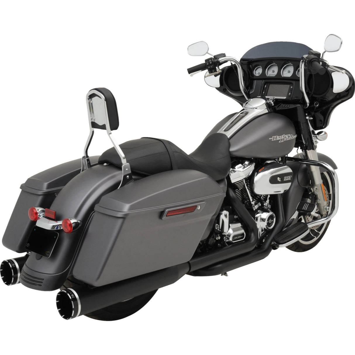 KHROME WERKS 1800-2764 200810A-SR 2-into-1-into-2 Dominator-SR Exhaust System black - without end caps - m8 touring