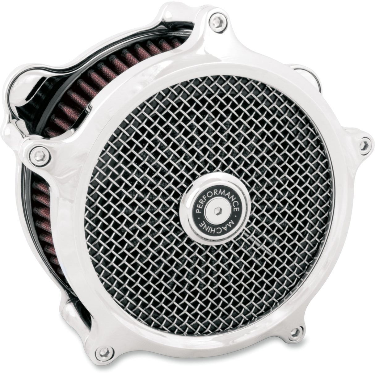 PERFORMANCE MACHINE (PM) 1010-2665 0206-2150-CH Super Gas Air Cleaner Kit - Chrome