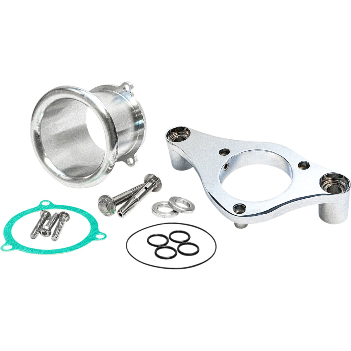 FEULING OIL PUMP CORP. 1010-2832 5402 3" Velocity Stack with Backing Plate Kit - Chrome