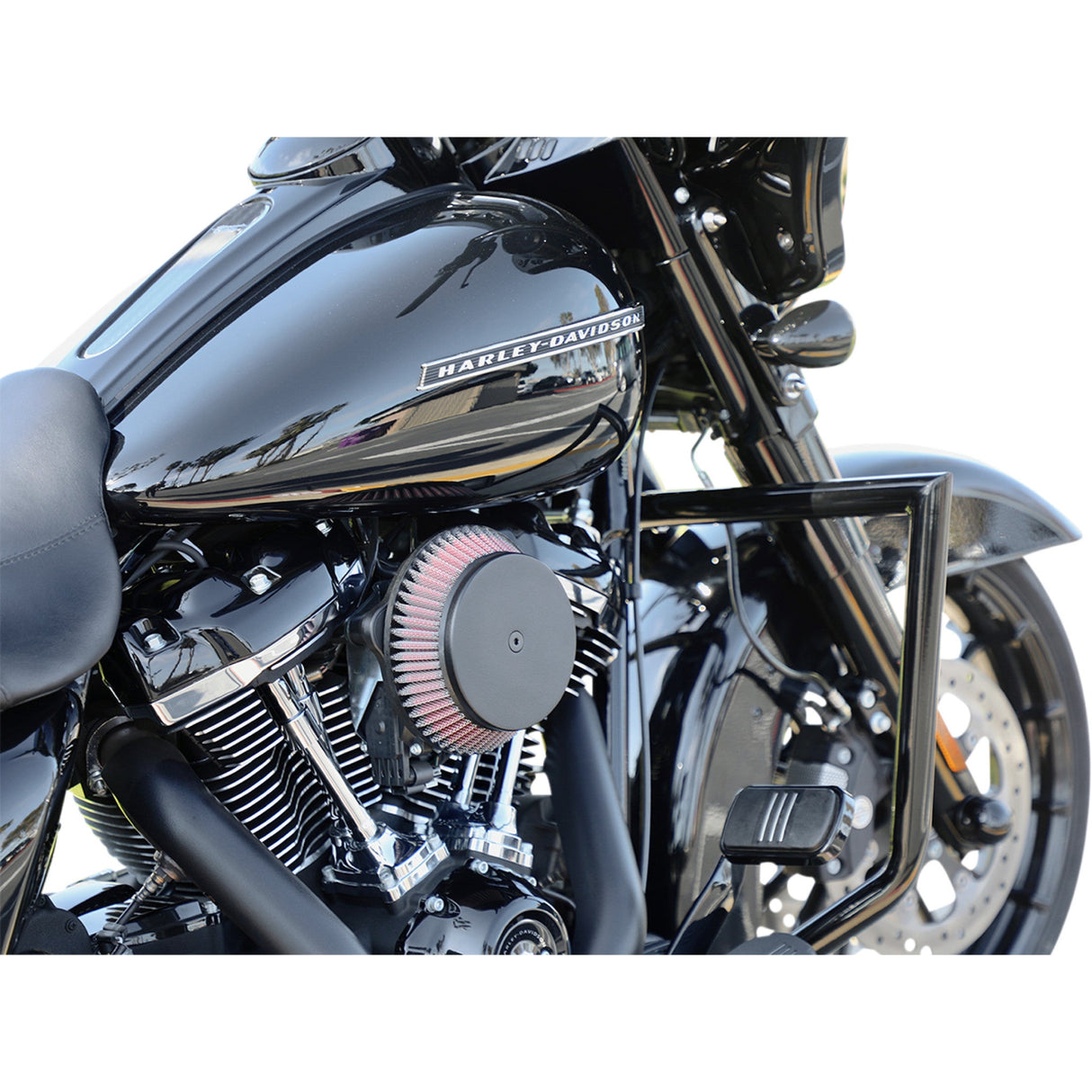 LA Choppers Twin Peaks Engine Guard Black - LA-7100-00B For Harley Touring 2009-2022
