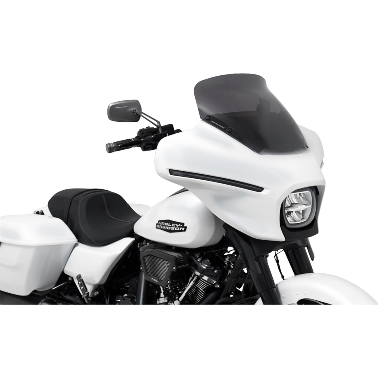 Memphis Shades Spoiler Windshield 6" Dark Black Smoke - MEP89010 For Harley Street Glide 2023-2026