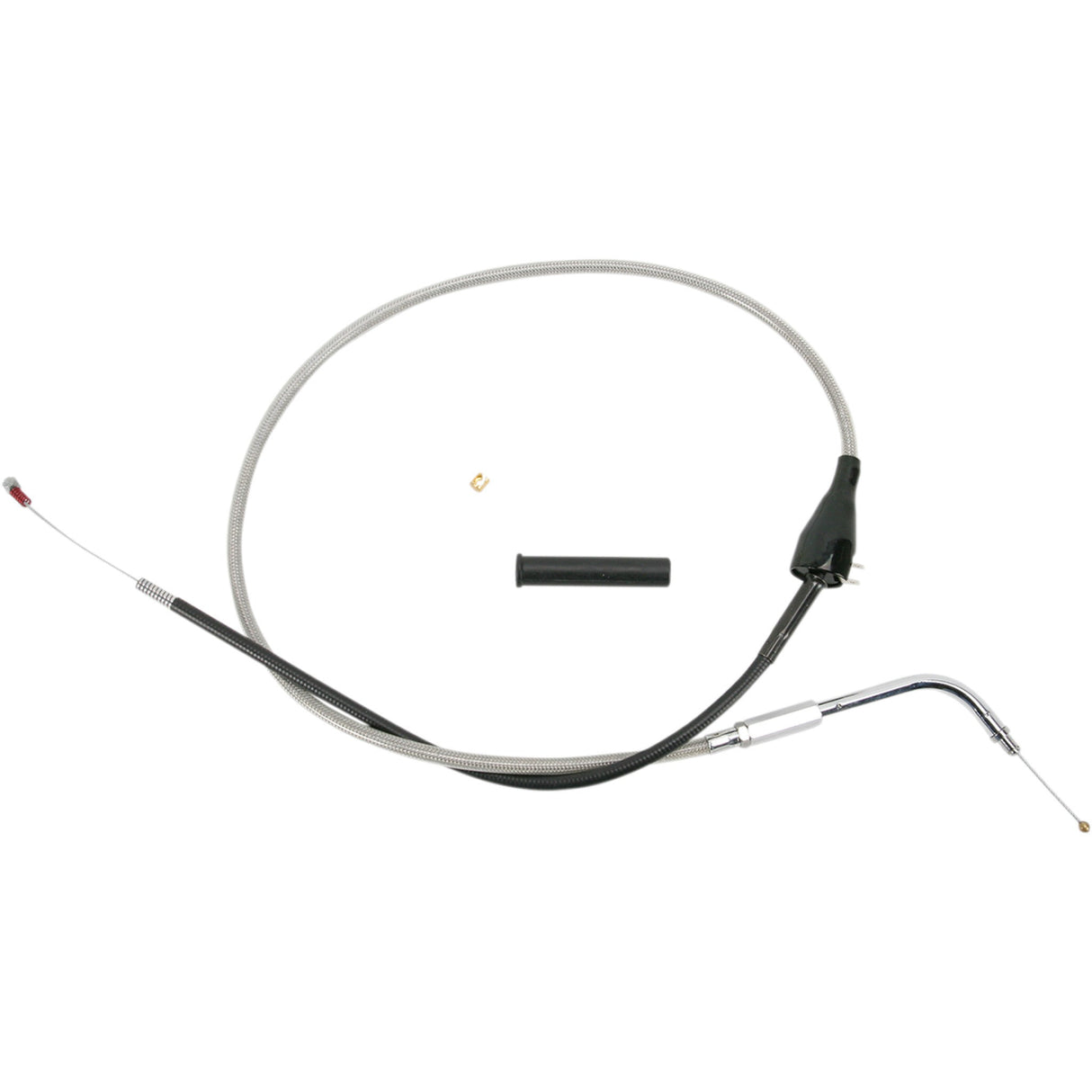 DRAG SPECIALTIES 0651-0371 Stainless Braided Idle Cable 30"
