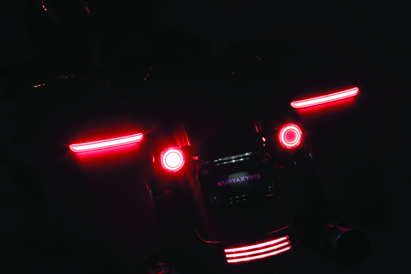 Kuryakyn Tracer L.e.d. Turn Signal Inserts Red Red Smoke Lens Rear - 2905 For Harley Dyna 2007-2021