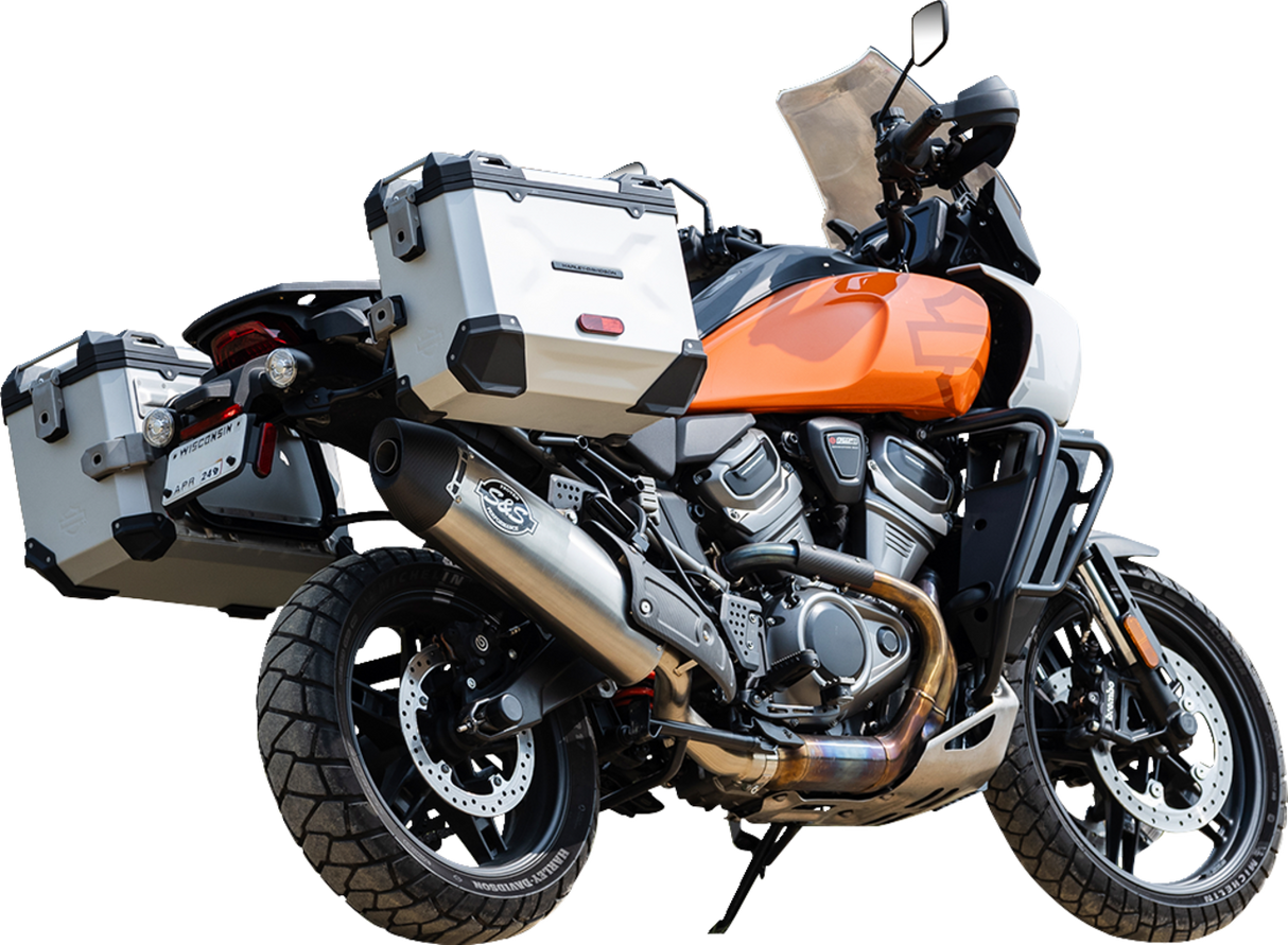 Slip-On Muffler - Brushed Stainless Steel - 50-State - Pan American - 1801-1811