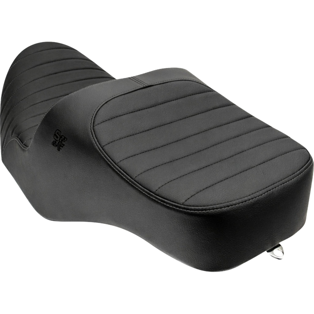 Slyfox Chariot Seat Black Classic Stitch Black Logo FLH FLT - 4729A For Harley Touring 2023-2026