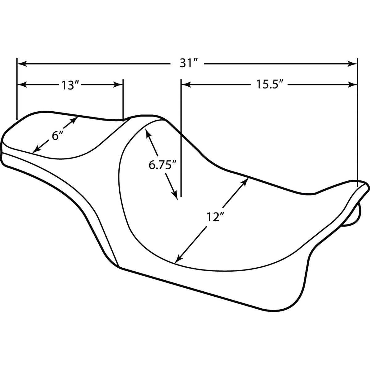Drag Specialties Predator Seat For Harley Touring 2008-2023