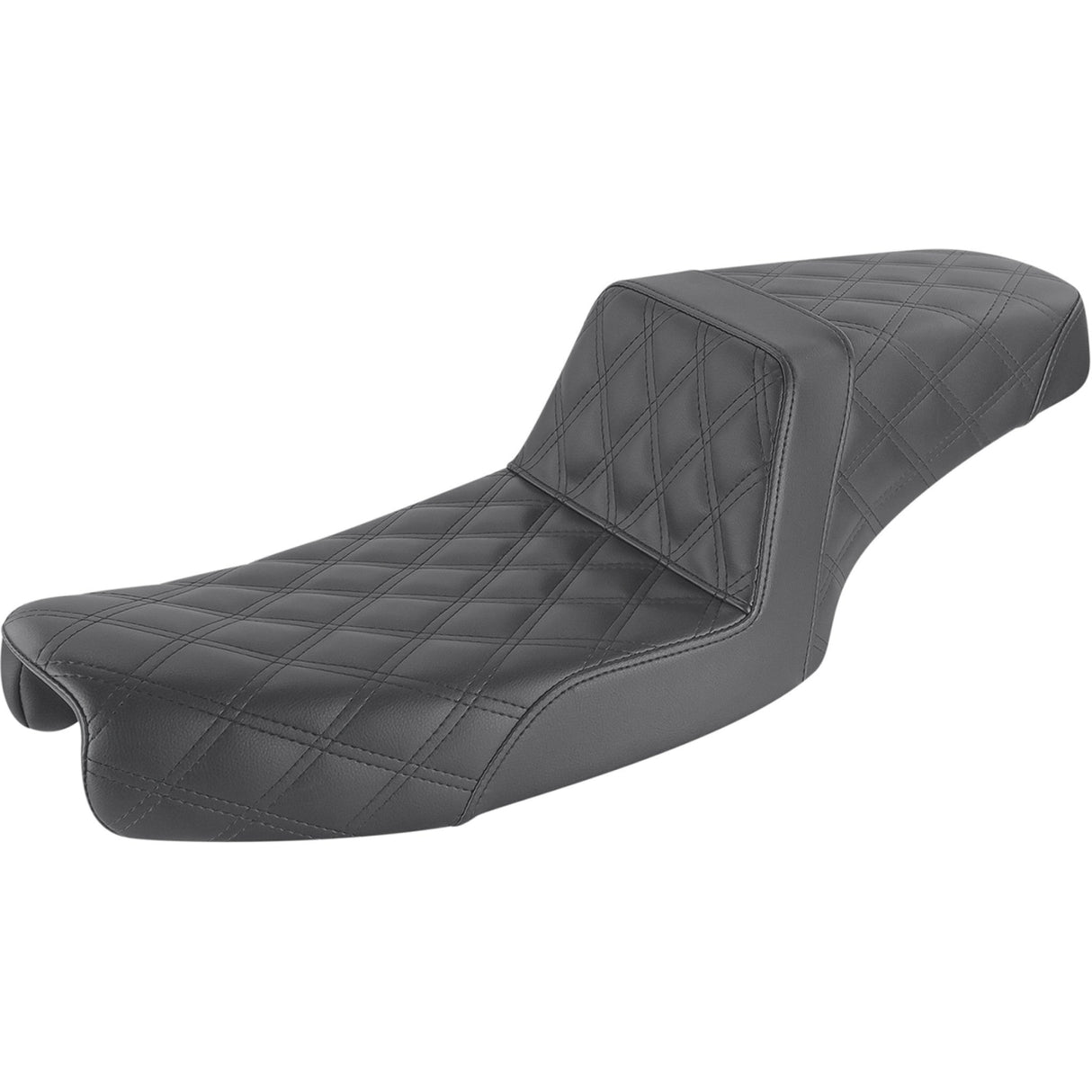 Saddlemen Step-Up Seat — Full Lattice Stitch Black Dyna - 891-04-175 For Harley Dyna 1991-1995