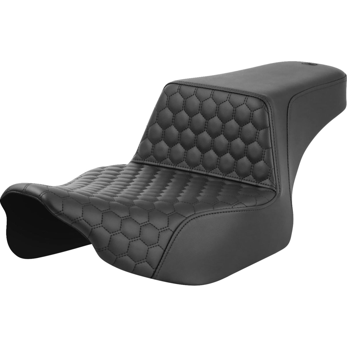 Saddlemen Honeycomb Step-Up Seat Extended Reach Front Honeycomb Black Stitch - 823-07-17800 For Harley Touring 2023-2026
