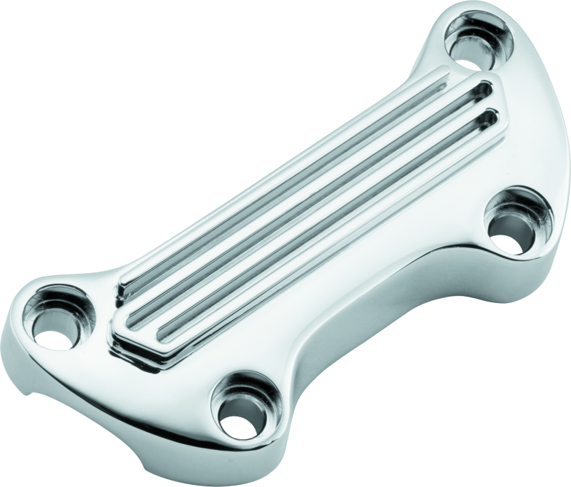 Bikers Choice 489999 74-Up Chrome Finned Handlebar Clamp