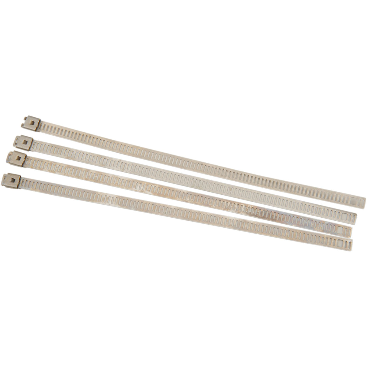 CYCLE PERFORMANCE PROD. 1861-0955 CPP/9076 Stainless Steel Tie Wrap Exhaust Wrap Clamps - Silver - 4 Pack