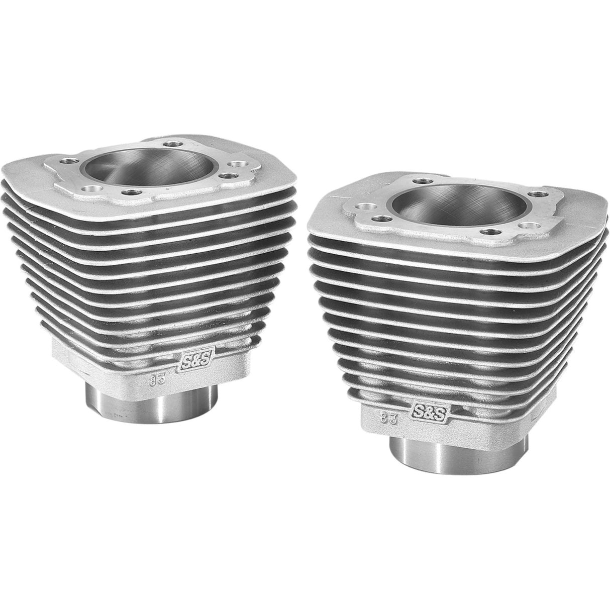 S&S Cycle Evolution-Style Aluminum Cylinders 3.500" Natural Finish Evolution Big Twin - 91-7210 For Harley Motorcycles 1984-2000