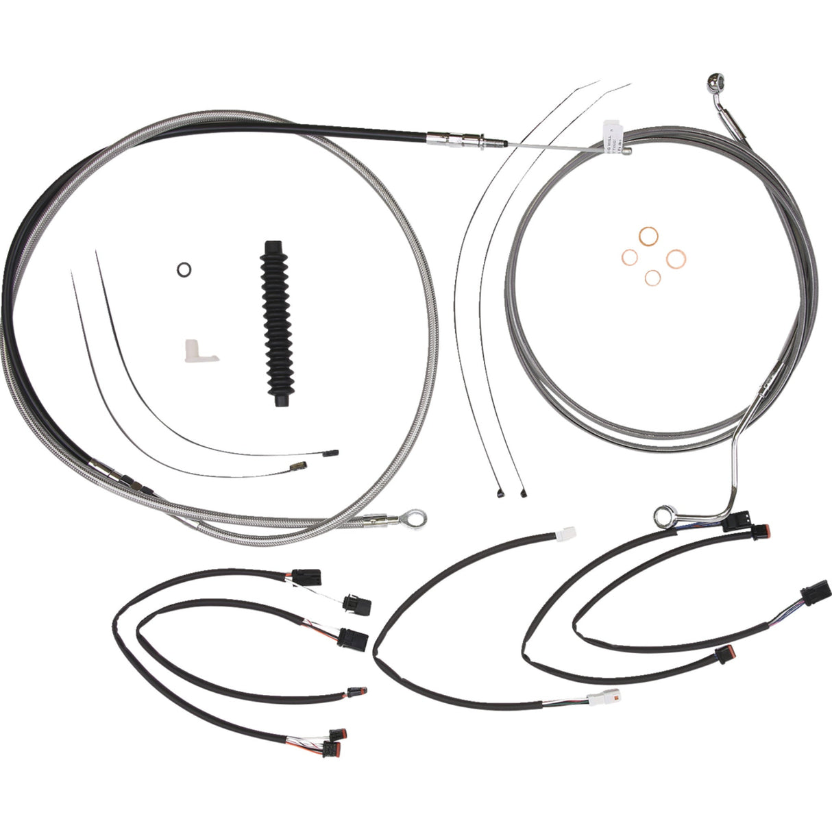 Magnum Shielding XR Handlebar Installation Kit 12"-14" Ape Hangers Flhrxs Stainless Steel Chrome - 5891021 For Harley Road King Special 2021-2024