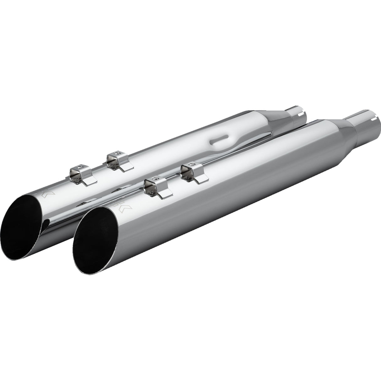 KHROME WERKS 1801-1866 40FSL-1012-CHR HP-Plus® Slip-On Mufflers 4" - m8 - slash up with ripper baffle - chrome