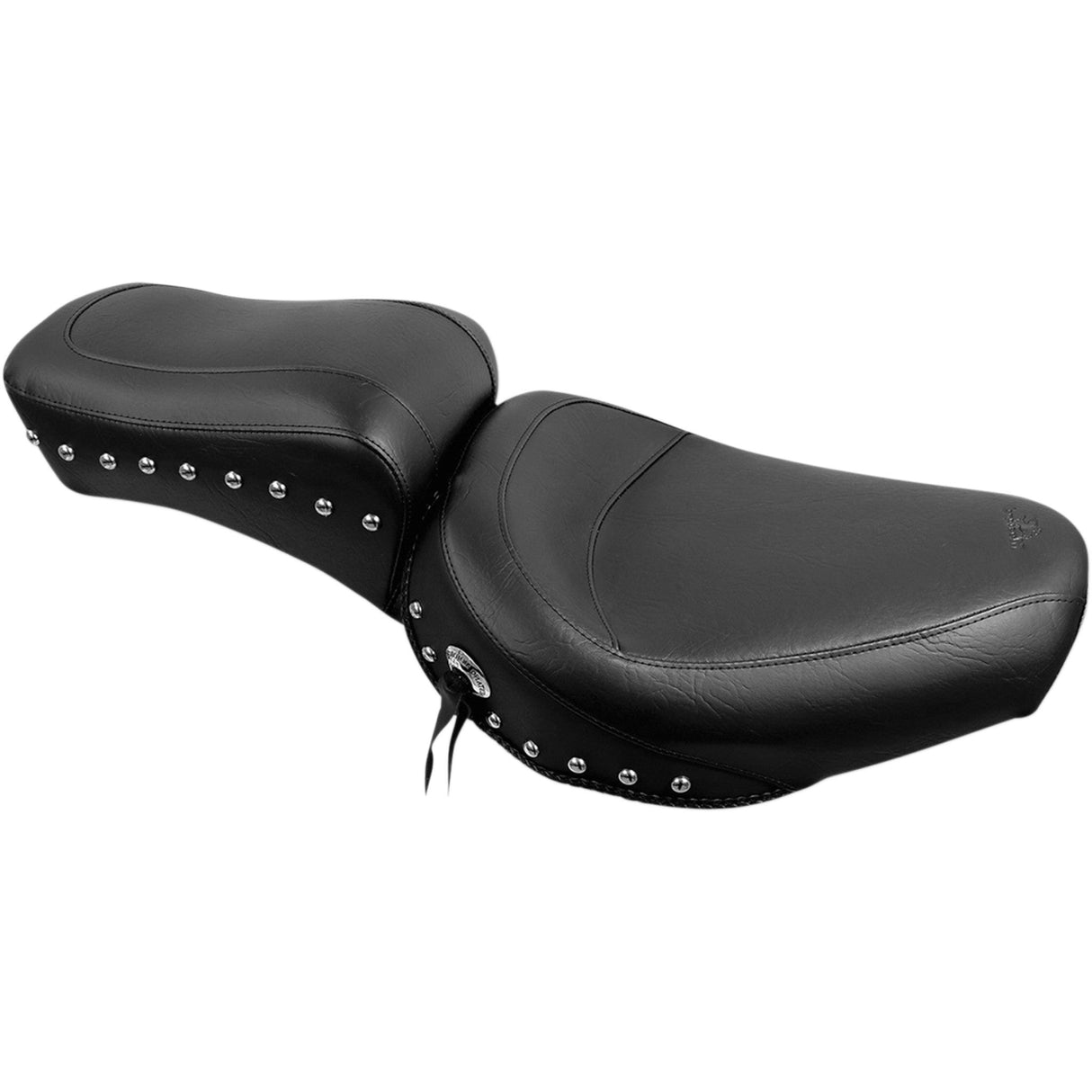 Mustang Studded 2-Up Seat FX - 75302 For Harley Motorcycles 1958-1984