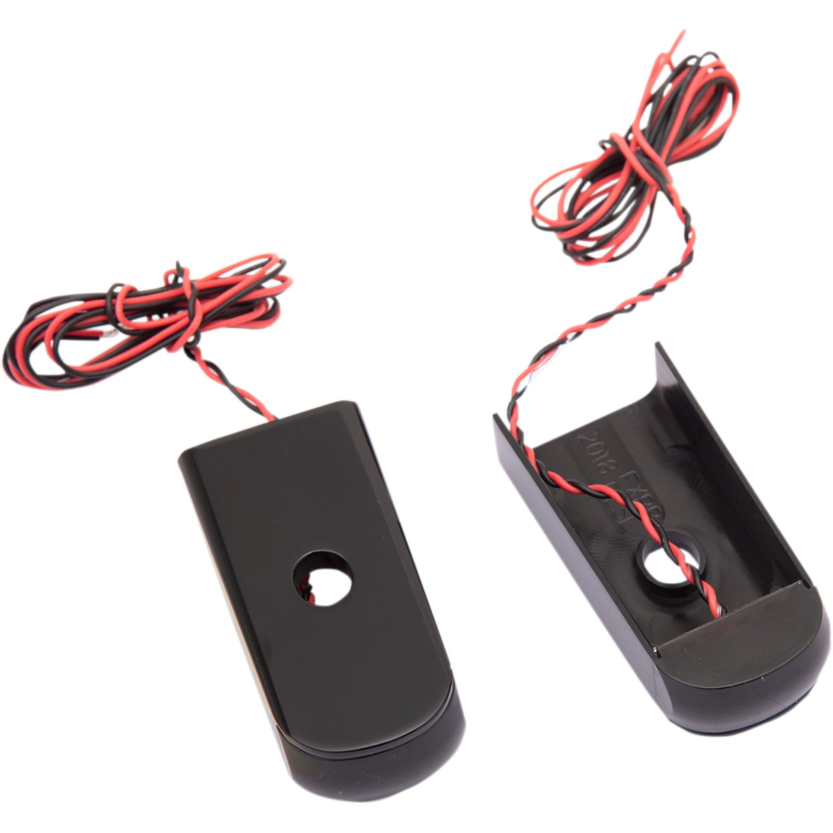 Alloy ART Fender Strut LED Marker Lights LED Smoke Red Black - SSL-SB-2B For Harley Softail 2018-2020