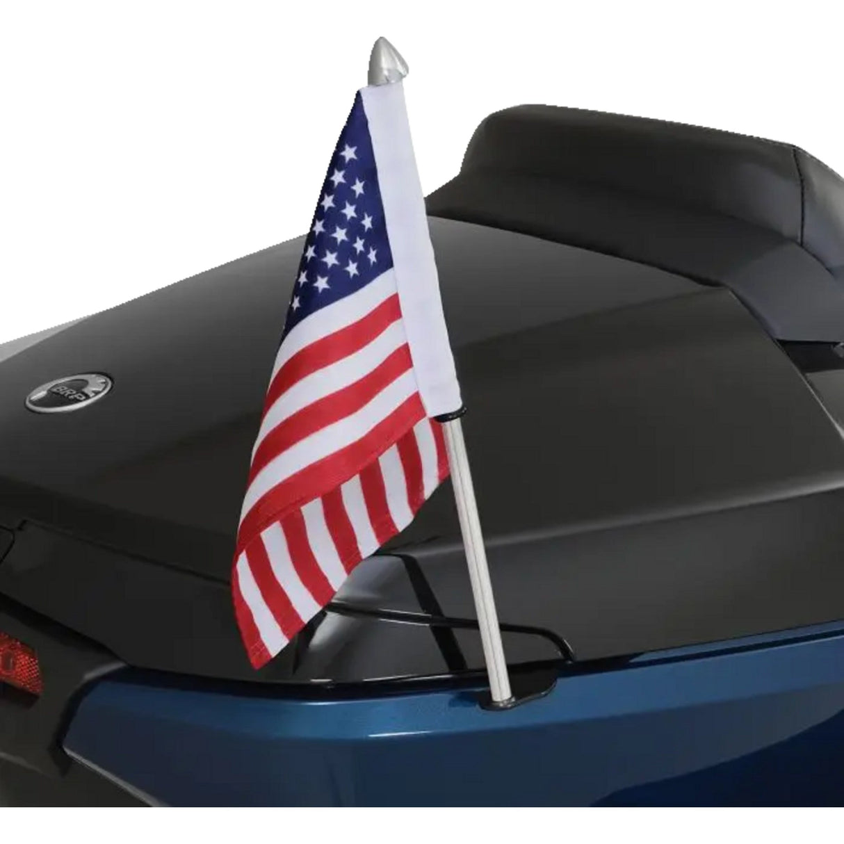 SHOW CHROME 0521-2067 41-210R Flag Pole For Can-Am RT with US Flag Flag Pole - Right - Chrome - Can-Am RT/F3