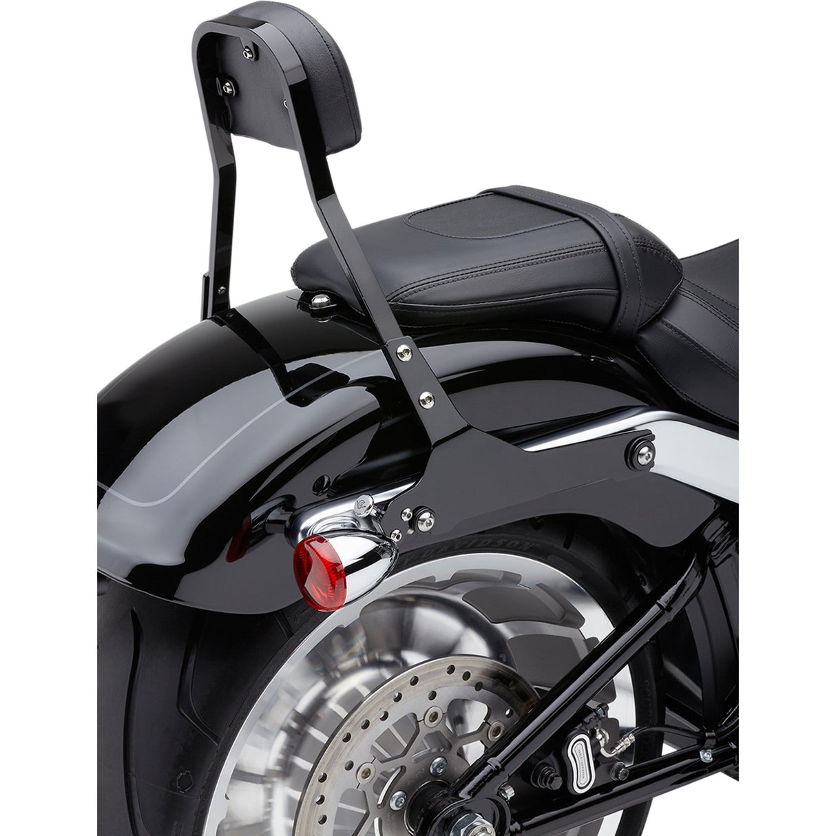 COBRA 1501-0600 602-2027B Detachable Backrest Kit - 11" - Black - Softail