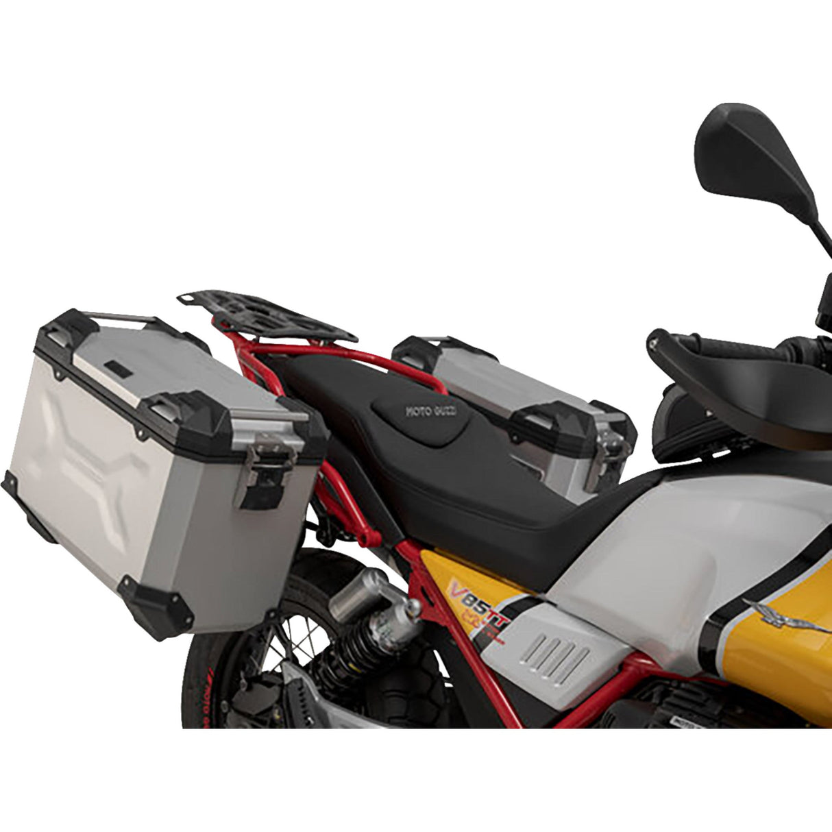 SW-MOTECH 3580-0355 KFT.17.925.70000/B TRAX ADV Aluminum Case System black - moto guzzi v85 tt '19-'24