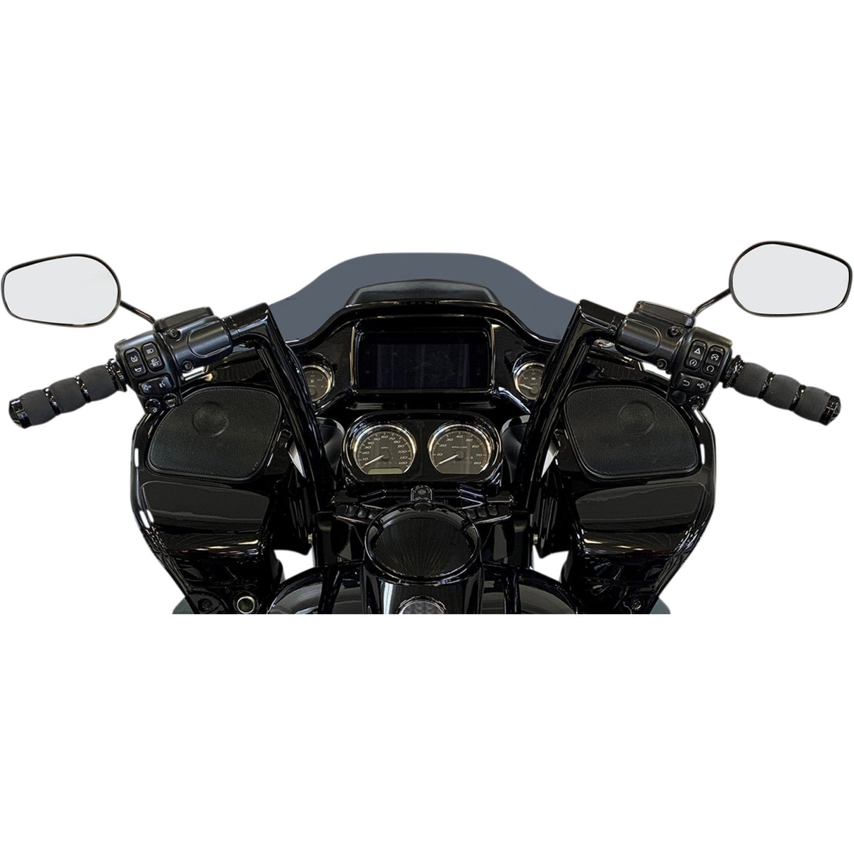 FAT Baggers INC. 1-1/2" EZ Install Flat Top Handlebar 12" Black - 606012-B For Harley Road Glide 2015-2020