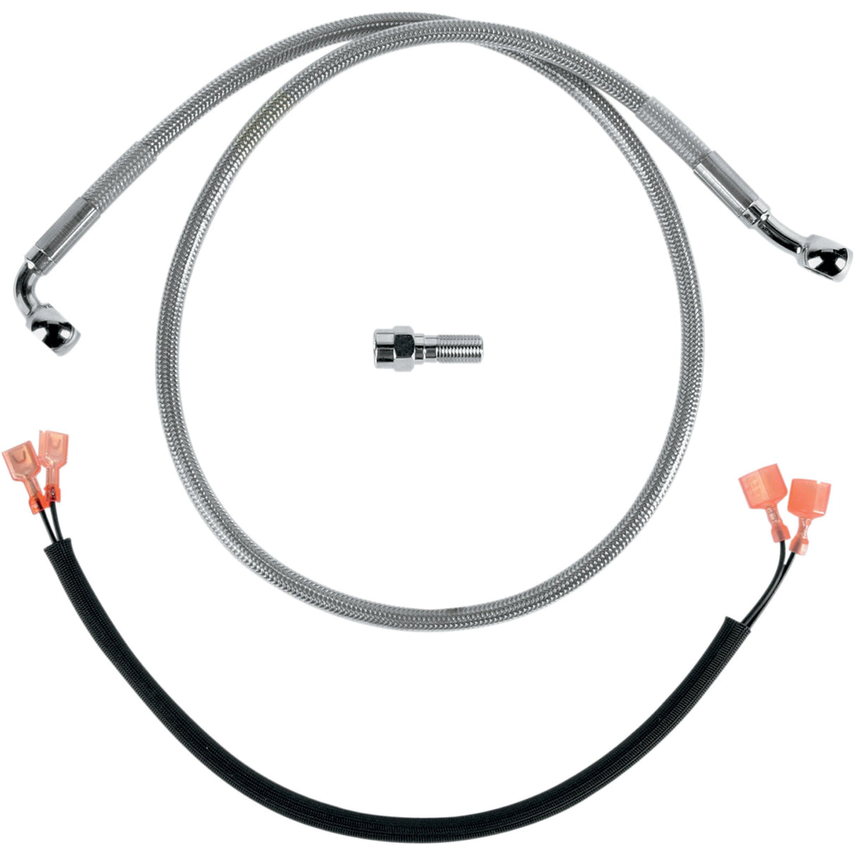 Drag Specialties Stainless Steel Brake Line Kit Rear For Harley Softail 1989-1999