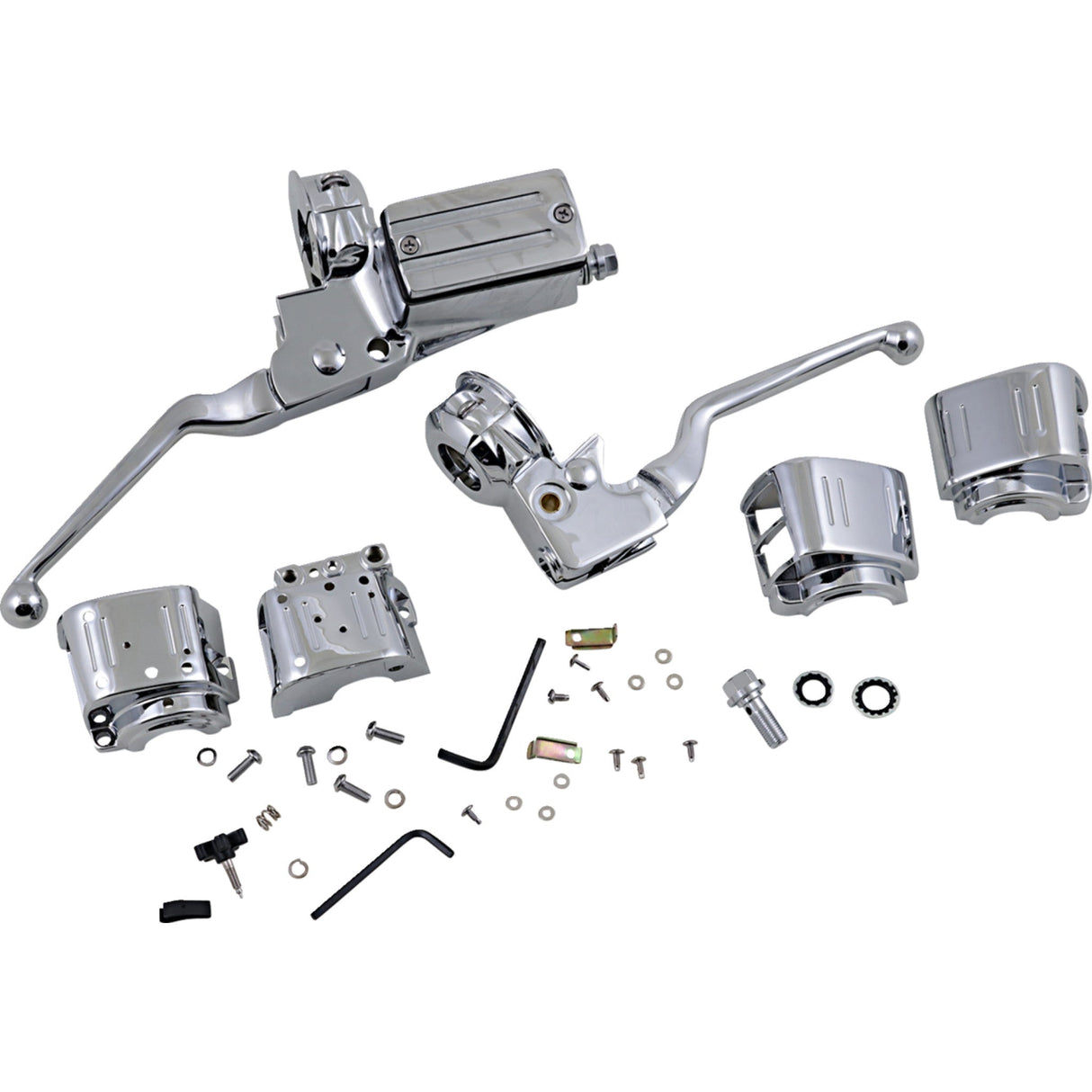 Drag Specialties Handlebar Control Kit Without Switches 3/4" Master Cylinder For Harley Motorcycles 1982-1985