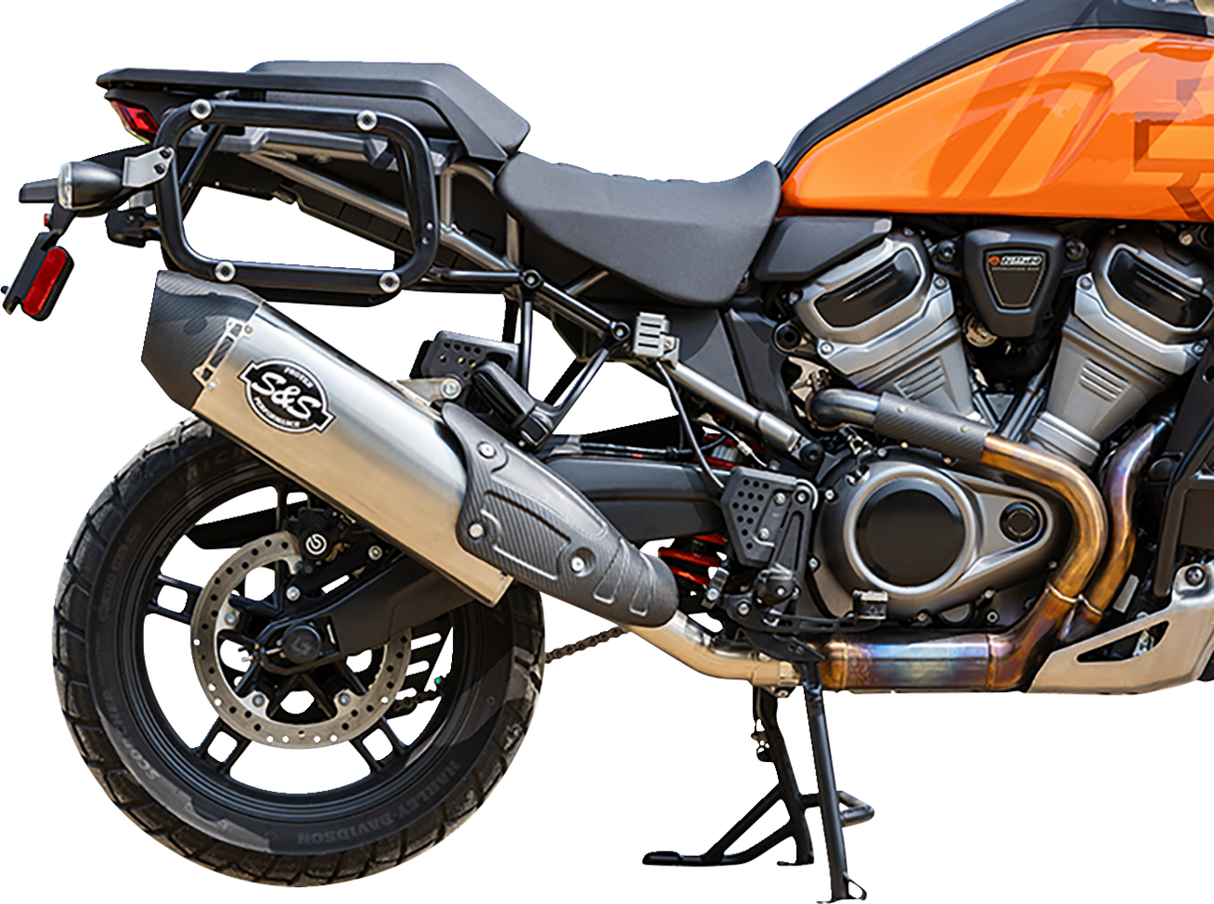 Slip-On Muffler - Brushed Stainless Steel - 50-State - Pan American - 1801-1811