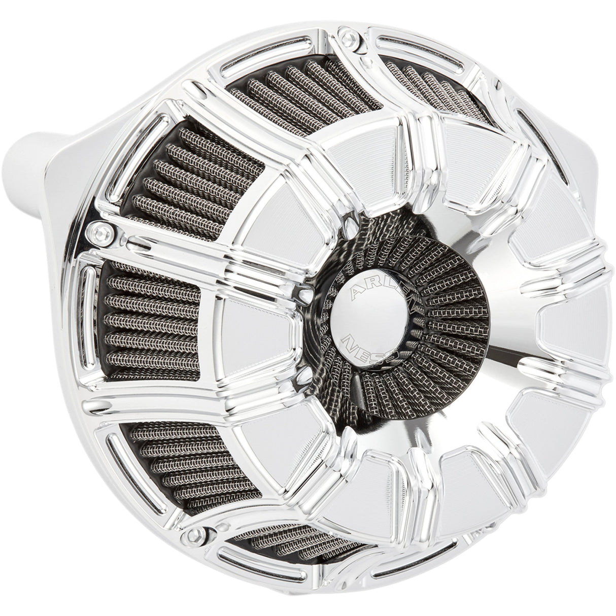 Arlen Ness Inverted Series Air Cleaner Kit — 10 Gauge Chrome - 18-946 For Harley Motorcycles 2017-2025