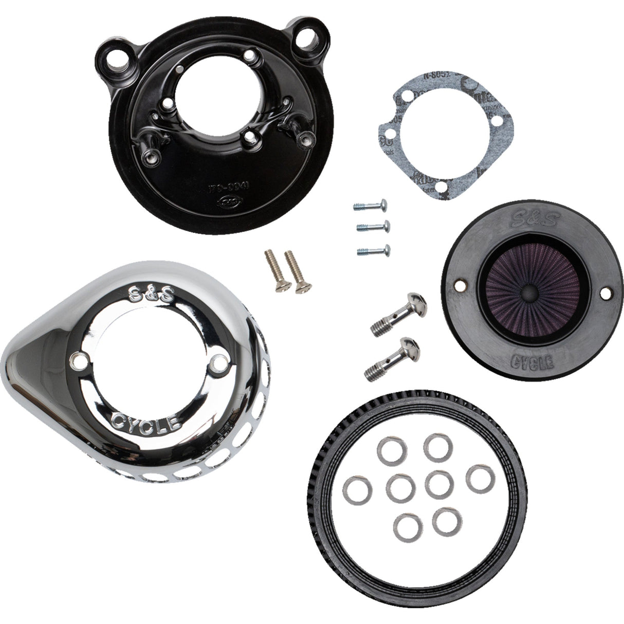 S&S Cycle Air Stinger Stealth Air Cleaner Kit Chrome - 170-0725A For Harley Sportster 2007-2022