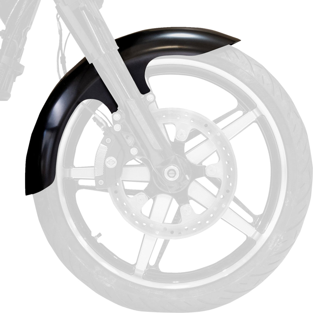 Klock Werks Tire Hugger Front Fender For Dresser Black 21" HD Touring - KWF-01-0321 For Harley Touring 2023-2026