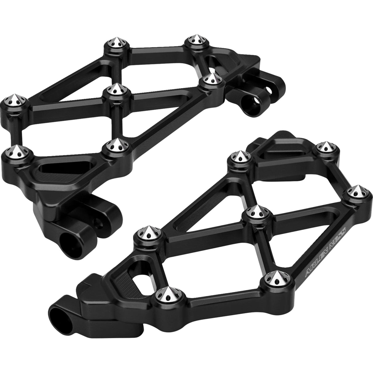 Arlen Ness Mini Diamond Floorboards Driver Black - 410-045 For Harley Touring 1980-2025