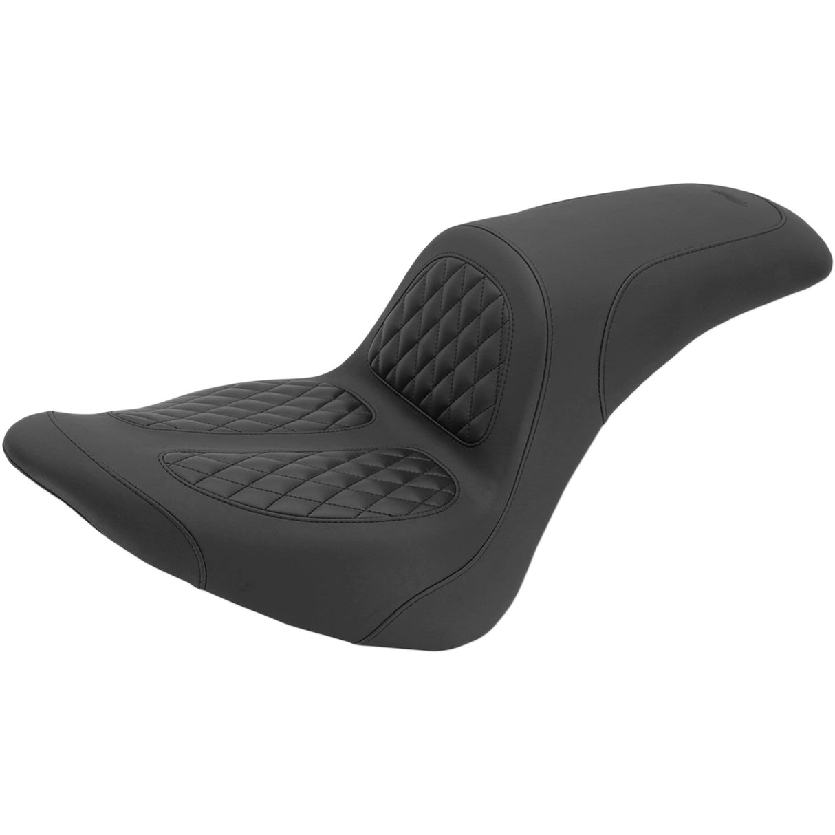 Mustang Dave Perewitz Signature Series Fastback 2-Up Seat Diamond FL FX - 76982 For Harley Softail 2006-2017