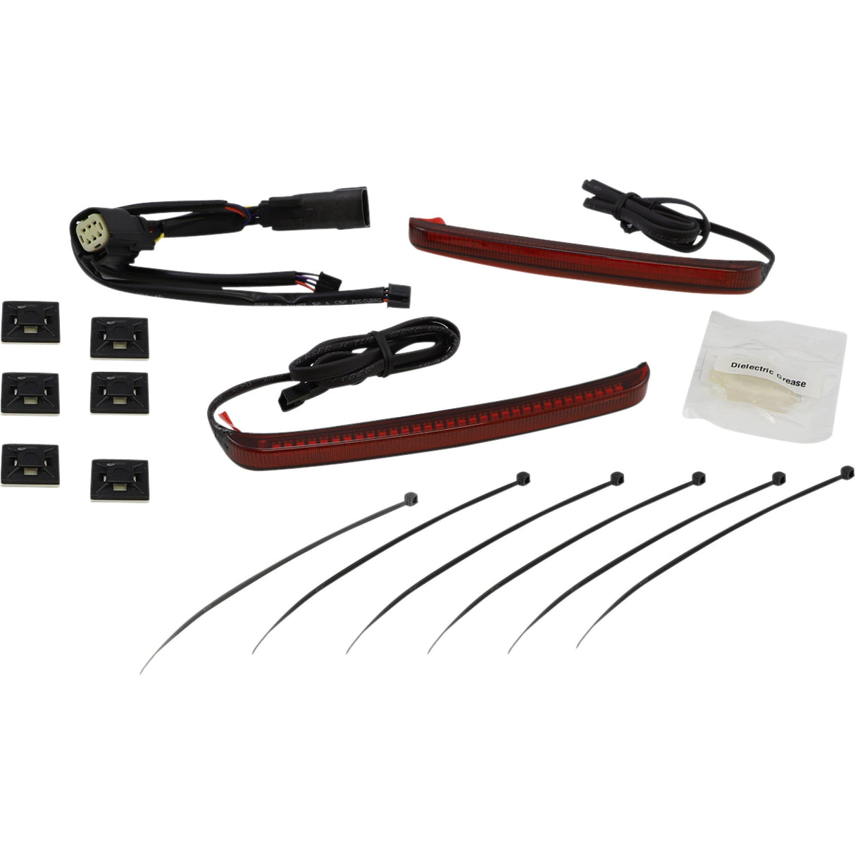 Ciro Bag Blades® Accent Lights Red Turn Signals Red Lens - 40062 For Harley Touring 2014-2024