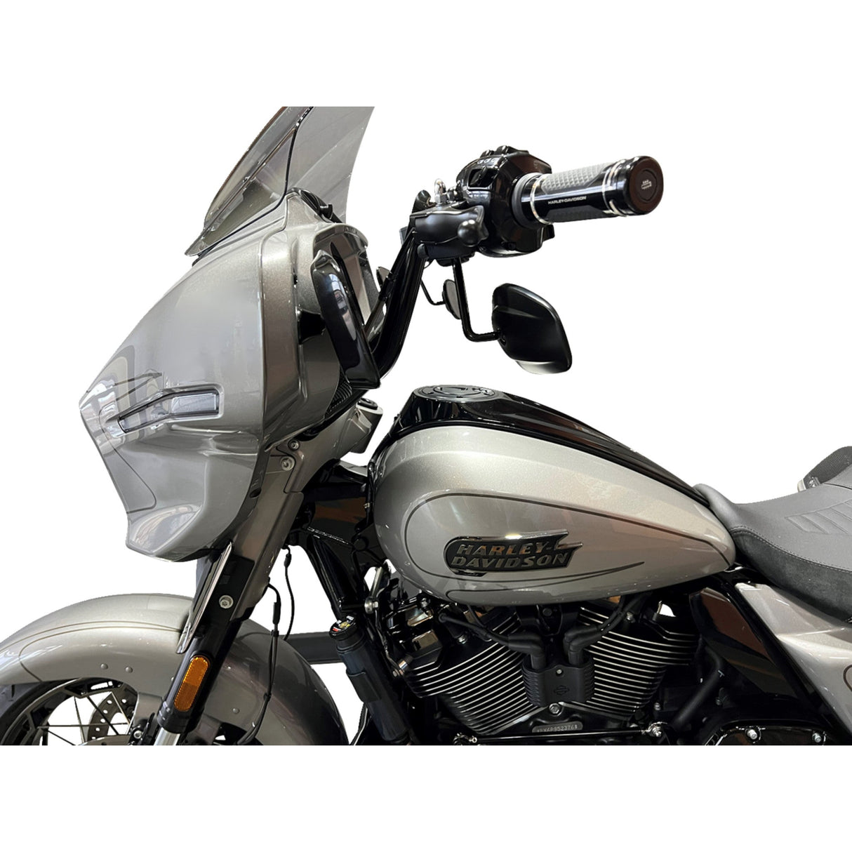 FAT Baggers INC. 1-1/4" EZ Install Pointed Top Handlebar 12" Black - 945012-B For Harley Street Glide 2023-2026