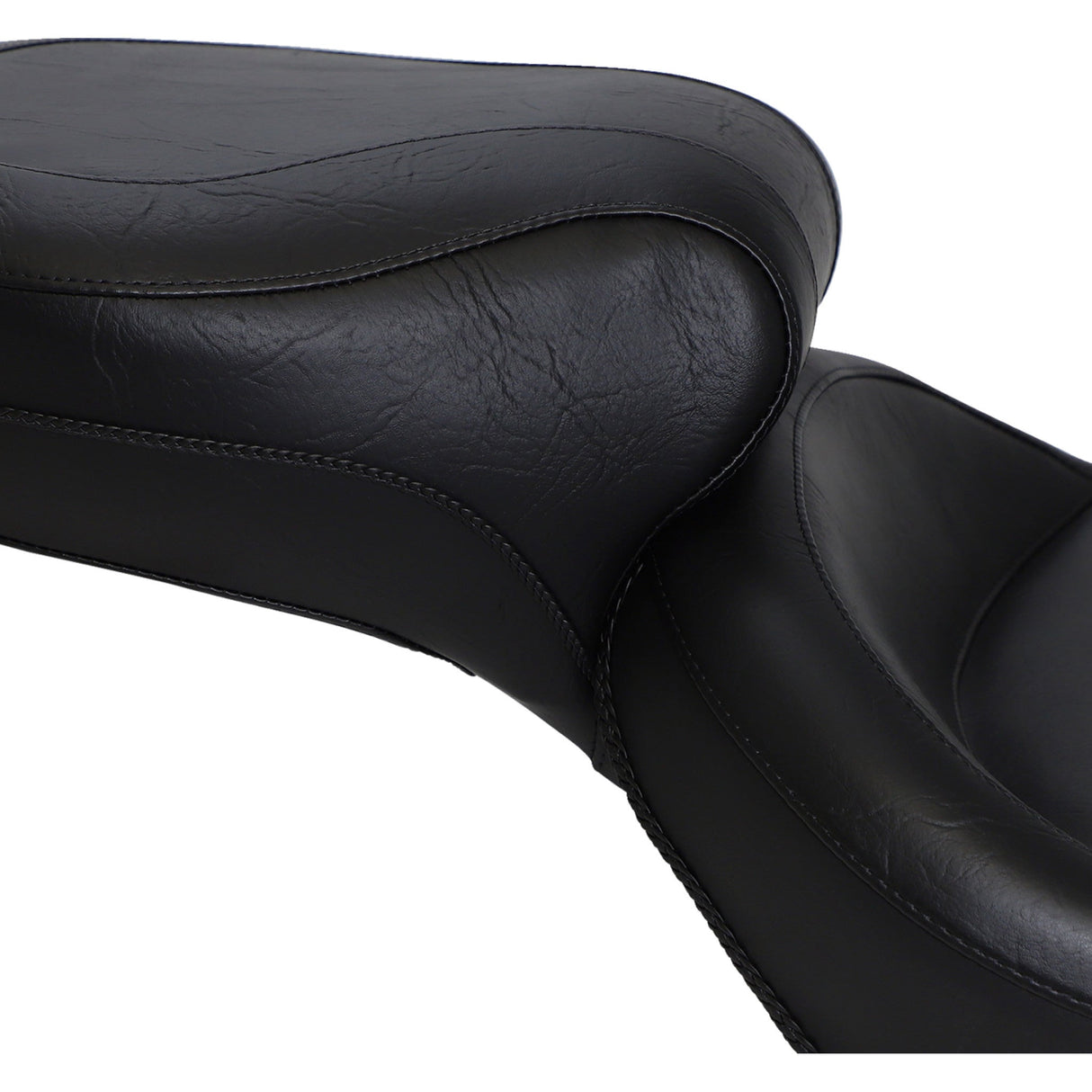 Mustang Vintage Style Seat Wide Smooth Black - 75073 For Harley Softail 2000-2007