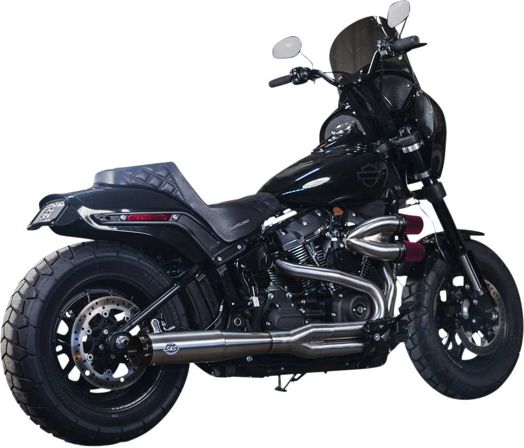 2-into-1 Superstreet Exhaust System - 50 State - M8 Softail - Stainless Steel - 1800-2520