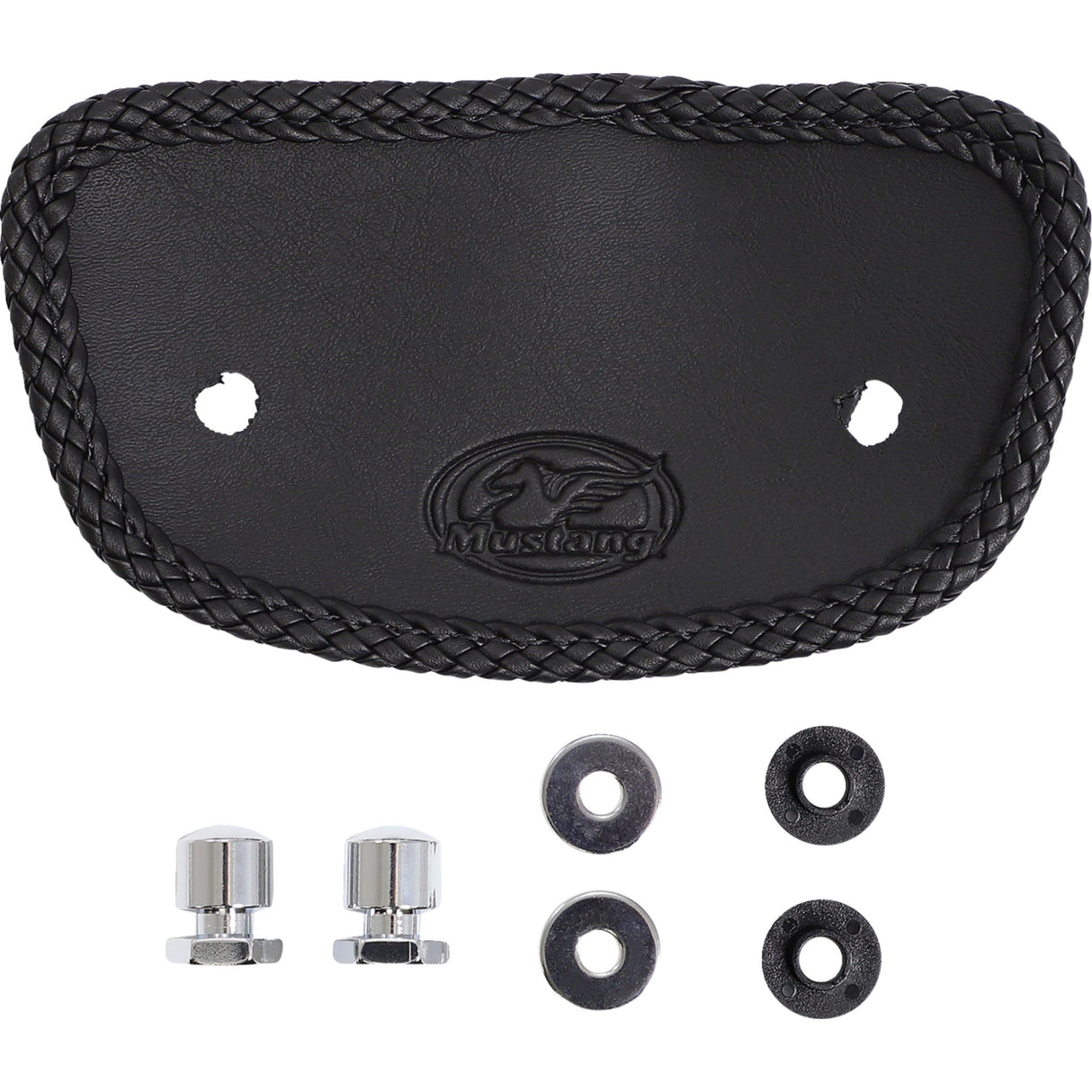 Mustang Wide Solo Seat With Removable Backrest With Backrest Vintage Black Smooth - 79600 For Harley Touring 2008-2025