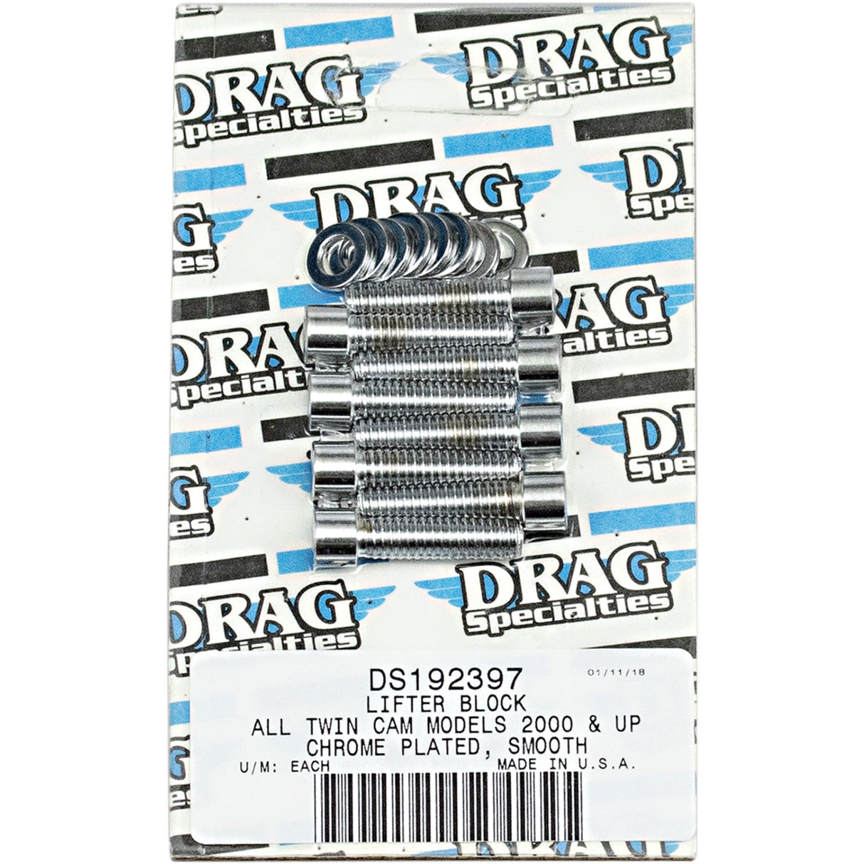 DRAG SPECIALTIES DS192397 Bolt Set Bolt Kit - Lifter - Socket-Head - Smooth - Twin Cam