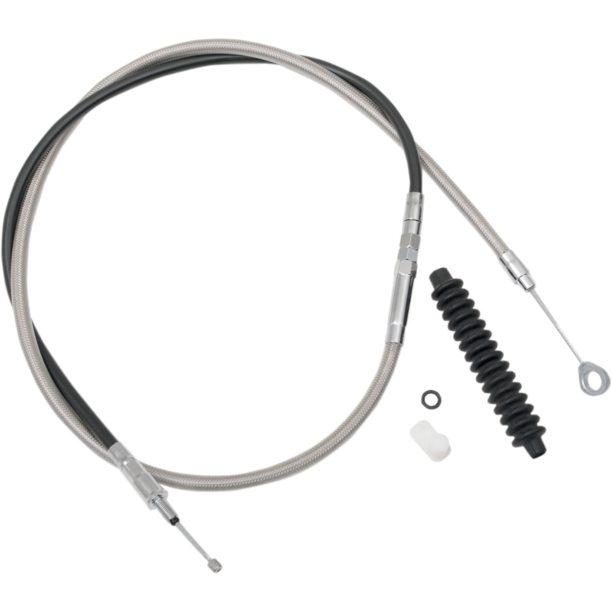 DRAG SPECIALTIES 0652-1483 High-Efficiency Braided Stainless Steel Clutch Cable