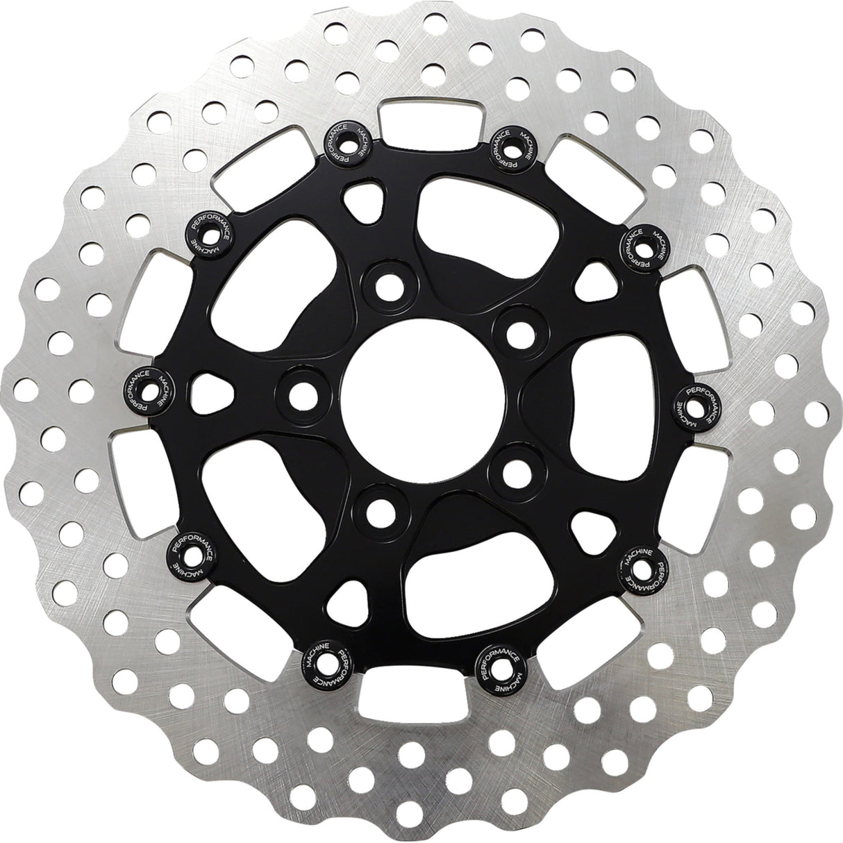 Performance Machine Brake Rotor - 0133-1536S-B For Harley Motorcycles 1988-2017