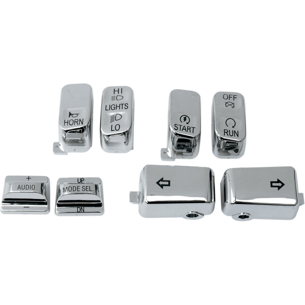 Drag Specialties Switch Cap Kit Audio Chrome For Harley Motorcycles 1996-2013