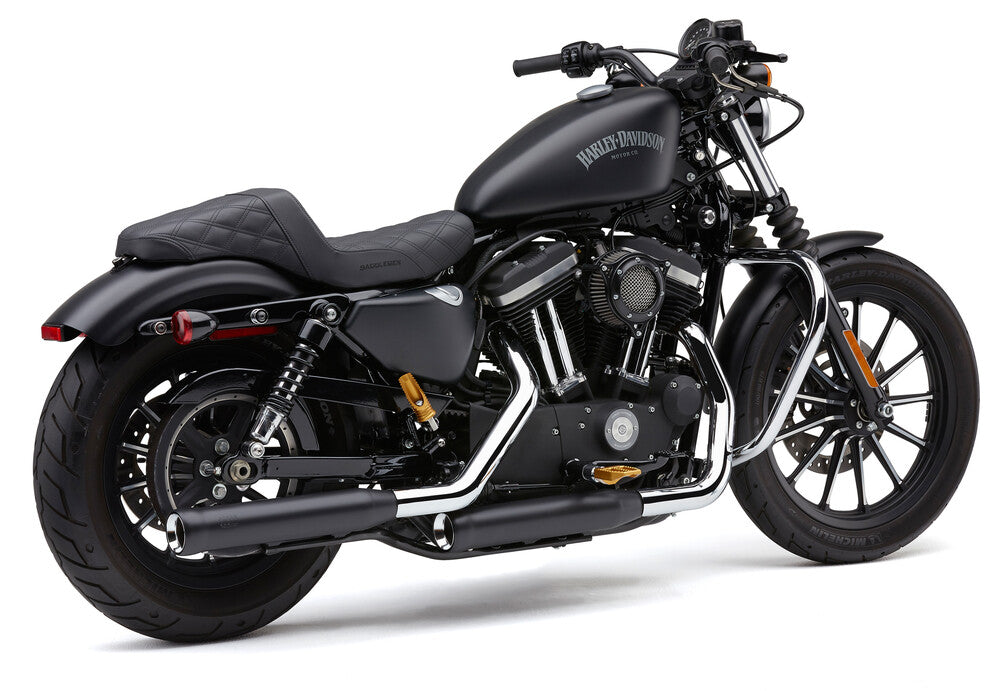 Cobra 3" NH Series Slip-ONS Black Sportster - 6085RB For Harley Sportster 2004-2013