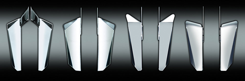 National Cycle 562-21280 N76605 SWITCHBLADE CHROME LOWERS CHROME HARDWARE