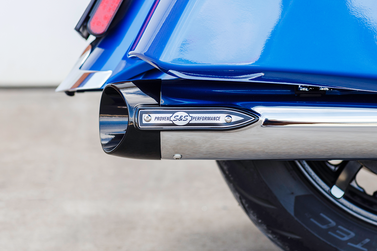 4" Broadhead Slip-On Mufflers - Slash Cut - Chrome - 1801-1765