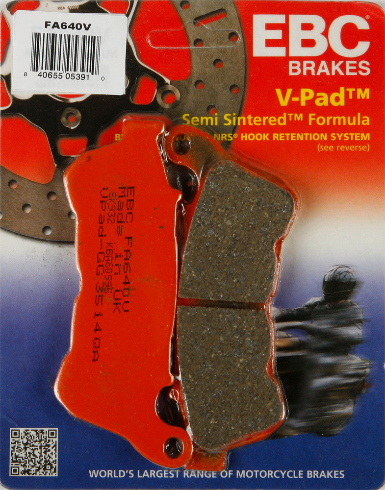 Ebc Brake Pads Semi-Sintered V Series - FA640V For Harley Sportster 2014-2018