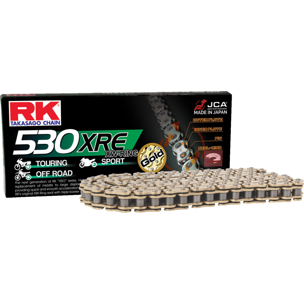 RK 1223-1899 GB530XRE-150 530 XRE Chain 530 XRE - Drive Chain - 150 Links - Gold