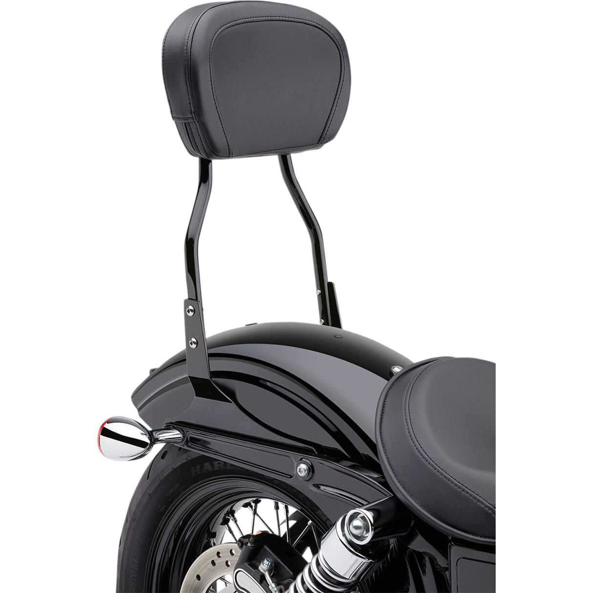 Cobra Round Sissy Bar Short Black Sportster - 602-1253B For Harley Sportster 2004-2018